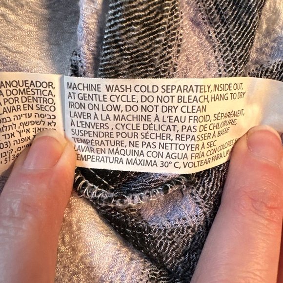 DEX PLUS Size 2X Soft Plaid Button Down Shirt Purple Flannel Cabincore Grunge - Picture 10 of 10